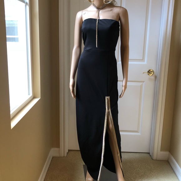 women's maxi black dress